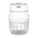 thumbnail image 1 of Ounissouiy Mini picadora de ajo eléctrica de 300ML, trituradora recargable, picadora de carne de Chile, procesador de alimentos inalámbrico, Cocina y Comedor Blanco, 1 of 6