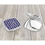 Caroline's Treasures Letter J Football Badge Reel – Retractable ID Holder For Nurses, Teachers, Employees (Purple & White)