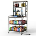 thumbnail image 5 of ModFurne 3D Printer Stand with Filament Storage, Heavy Duty Rolling 3D Printer Table with Charging Station for PLA, ABS, PETG for Workshop/Office (Brown), 5 of 8