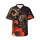 thumbnail image 1 of Balery Fiery Floral Pattern Camisas hawaianas de manga corta para hombre, camisas playeras de corte holgado, camisas de vacaciones con botones,Medium, 1 of 7