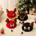 thumbnail image 2 of Dog Cat Christmas Antler Hat, Soft Plush Holiday Headwear with Ears, Festive Winter Cosplay Pet Costume Accessories for Fun Party, 2 of 6