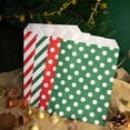thumbnail image 4 of 24Pcs Christmas Paper Treat Bags Polka Dot Striped Pattern Candy Buffet Bags with stickers for Xmas Party Favor Paper Gift Bags, 4 of 5