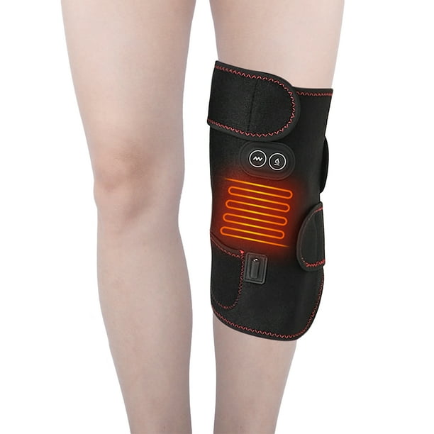 Labymos Portable Massaging Heated Knee Wrap Brace Heating Infrared Pad  Strap Knee Brace with UK// Adapter