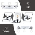 thumbnail image 4 of Modern Vanity Lights for Bathroom, 3-Lights Wall Light Fixture with Clear Glass Shade, Chrome Bathroom Lights Over Mirror Wall Sconces for Sink Cabinet Dressing Table, 4 of 5