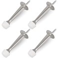 thumbnail image 1 of Paquete de 4 topes de puerta rígidos sólidos resistentes con punta de goma suave, tope de puerta de fundición a presión de zinc para proteger la pared y la puerta, níquel satinado XianweiShao 1327533091725, 1 of 5