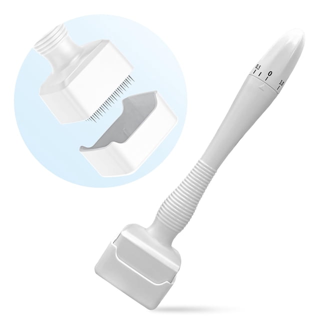 Derma Stamp para mujeres y hombres uso doméstico, rodillo con agujas, bolígrafo de belleza con microagujas ajustable para rostro y cuerpo