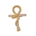 thumbnail image 1 of Shisuyan Brooch Pin Golden Copper Zircon 1Pcs 1.3x0.9in, 1 of 8