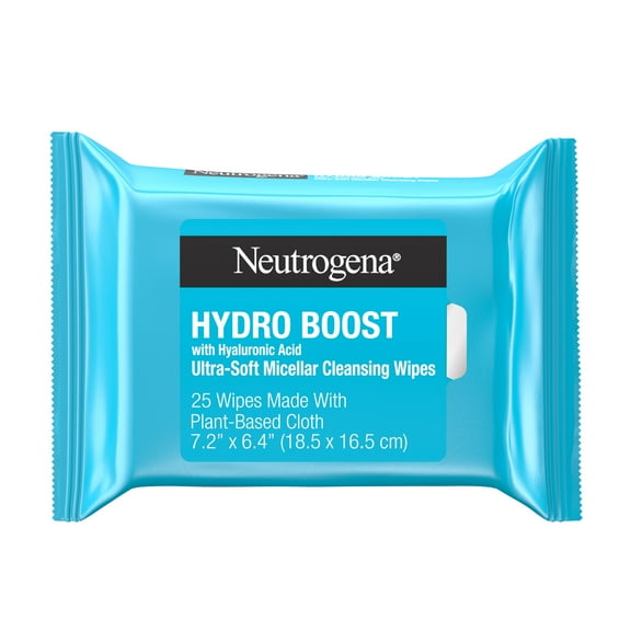 Neutrogena Hydro Boost Makeup Remover Wipes & Face Cleansing Towelettes, 25 Count