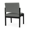 thumbnail image 5 of Lesro Lenox Steel Fabric Armless Waiting Room Guest Chair in Black/Open House Asteroid Gray, 5 of 5