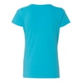 thumbnail image 3 of Ladies' V-Neck Fine Jersey T-Shirt - AQUA - L, 3 of 5