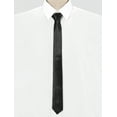 thumbnail image 2 of INSPIRE CHIC Men's Self Tied Solid Color Bussiness Neckwear Party Slim Neckties Black-Pure One Size, 2 of 6