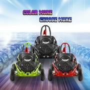 Electric Go Kart, 48V Powered Ride On Car with Steel Tubular Frame, Seat Belt, 13 inch All-Terrain Tires for Teens(BLACK)