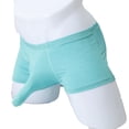 thumbnail image 3 of Yaoyar Mens Ultra Sheer Summer Boxer Briefs Transparent Underwear with Lightweight Comfort Fabric Underwear,Light Blue,L, 3 of 3