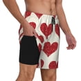 thumbnail image 2 of Kdxio Love Print Men'S Swim Trunks With Compression Liner 7 Inch Inseam Quick Dry Swim Shorts, 2 of 7