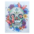 thumbnail image 1 of Flowers Skull Full Drill Peinture Diamant 5D DIY, 1 of 3