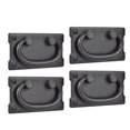 thumbnail image 4 of 4Pcs Vintage Antique Drawer Handles Gabinete Puerta Muebles Decoración Armario De Aleación De Zinc Pull Negro Baoblaze Tirador de anillo de gabinete, 4 of 6