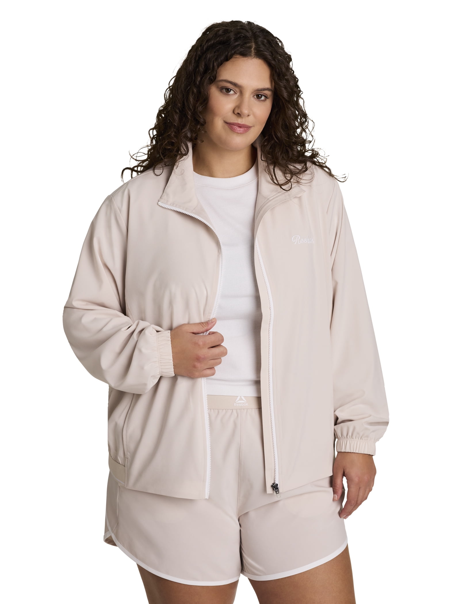 Reebok Women's and Women's Plus Courtside Full Zip Jacket, Sizes XS-4X