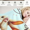thumbnail image 3 of Nawypu Easter Throw Blanket Warm Fuzzy Plush Blanket Flannel Bed Blanket Bunny Tail Easter Eggs Rabbit Spring Flowers Lightweight Throw Blanket for Sofa Bed Couch, 3 of 6