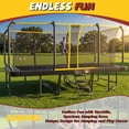 thumbnail image 4 of Mersco 12x18FT Kids Adults Trampoline, ASTM Certified Heavy Duty Outdoor Trampoline with Safety Enclosure Net and Upgraded Ladder for Backyard Family Fun, Fitness Trampoline MAX, 4 of 12