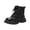 Black, variant on Staki Toddler Fall Boots Girl Girl's Ankle Boots Lace Up Waterproof Combat Boots with Side Zipper for Toddler(Black,11 Little Kid)