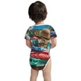 thumbnail image 3 of Junzan Tropical Vacation Essentials Print Short-Sleeve Baby Climbing Clothes, Bodysuits for Infant One-Piece for Baby Boys & Girls Baby Clothes Baby Romper with Snap Closure-6 Months, 3 of 6