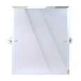 thumbnail image 4 of Pipeline Collection Frameless Rectangular Wall Mounted Tilt Mirror in Matte Black, 4 of 6