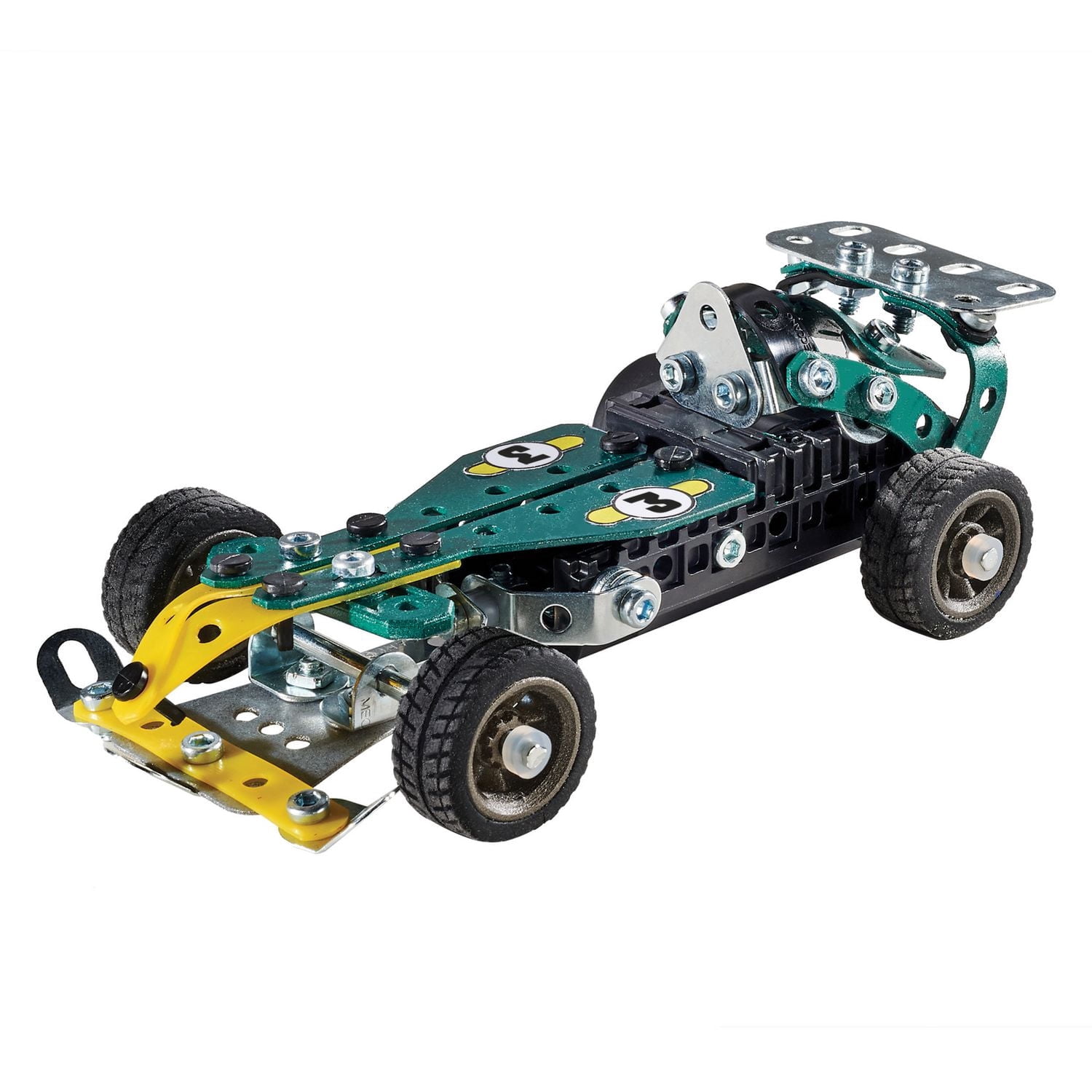 Meccano by Erector 5 in 1 Roadster Pull Back Car Building Kit, Stem Engineering Education Toy for Ages 8 And up
