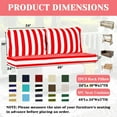 thumbnail image 2 of SDJPOI Outdoor Loveseat Cushion Set, 48‘‘ x 24‘’ Waterproof Couch Love Seat for Bench & Swing, 2 of 7