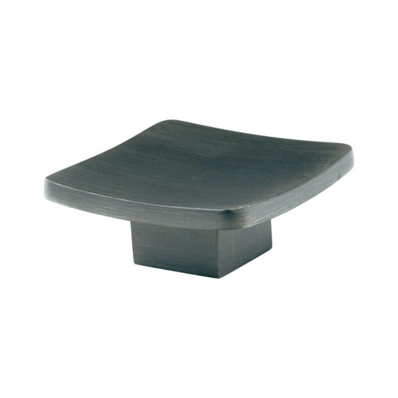 Zen Square Antique Nickel Cabinet Hardware Knob, 2-1/4 Inch Diameter