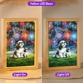 thumbnail image 2 of Happy New Year Shih Tzu Family Cheer Winter Midnight Firework Acrylic Plaque with Wood Photo Frame Box Lion Dog Lover Gifts Light Box - 02025, 2 of 5