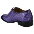 thumbnail image 3 of LIBERTYZENO Men Genuine Leather Formal Lace Up Oxford Dress Shoes, Purple, 3 of 5
