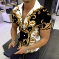 thumbnail image 2 of MYG Chemise Boutonnée Homme Mode Entraînement Physique Manches Courtes Décontractée Hawaïenne T-Shirt Robe, 2 of 9