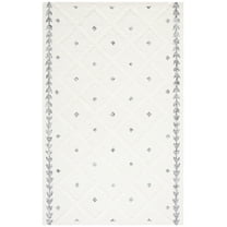 SAFAVIEH Casablanca Daisy Diamond Area Rug, Ivory/Black, 8' x 10'