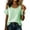 Green-short sleeve tops, variant on Womens Off Shoulder Blouse Casual Round Neck T Shirts Trendy Striped Short Sleeve Tops Basic Tunics Shirt