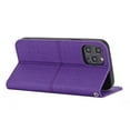 thumbnail image 3 of Compatible with For iPhone 13 Luxury PU Leather Wallet Card Slots Case, Shockproof and Anti-Scratch Kickstand Strap Rugged 360 Protection Case Cover For Apple iPhone 13,Purple, 3 of 8