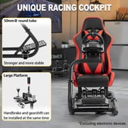 Marada Racing Simulator Cockpit with Game Seat Adjustable Fit for Logitech G25 G27 G29 G920 Racing Wheel Stand