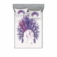 thumbnail image 3 of Ambesonne Tribal Fitted Sheet & Pillow Sham Set, Folk, Twinxl, Pale Mauve Lavender, 3 of 3