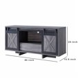 thumbnail image 5 of Barn Style 1 Drawer TV Stand with Sliding Door, Distressed Gray and Black- Saltoro Sherpi, 5 of 5