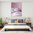 thumbnail image 4 of Mudket Framed Pink Leopard Canvas Wall Art, Cute Sleeping White Cheetah Print Wall Decor, Trendy Nursery Art Ready to Hang for Girls Bedroom - 12"L x 8"W, 4 of 10