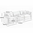 thumbnail image 3 of Modern Fabric Living Room Sofa Set - Tan Corduroy, 2-Seater, Cloud-Like Comfort, 3 of 11
