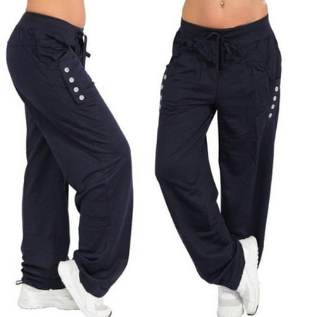 

Tawop Womens Autumn Winter Wide Leg Yoga Sports Loose Casual Long Pants Trousers Maternity Pants For Women April Fool S Day Gift