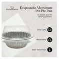 KitchenDance Disposable Aluminum Extra Deep Meat Pan with Clear Snap on