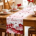 thumbnail image 5 of Pink Valentines Day Table Runner - 72 Inch Long Love Heart Eucalyptus Botanical Cotton and Linen Blended Dress Scarves Farmhouse Table Runner for Kitchen Dining, Coffee Table, 13" x 72", 5 of 8