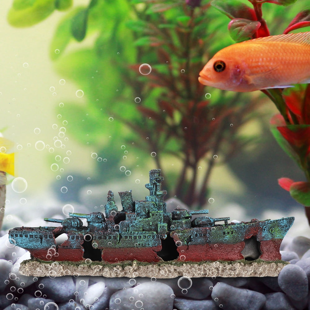 Fish Tank Wreck Boat Decoration, Aquarium Sunk Ship, Wreck Multiple
