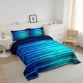 thumbnail image 2 of Manfei Stripes Ombre Queen Comforter Set, Abstract Line Bedding Comforter Set, 3-Piece, 2 of 8