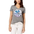 thumbnail image 1 of Carbon Copy Womens Wave Graphic T-Shirt, Grey, Small, 1 of 1