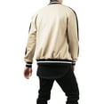 thumbnail image 6 of Ma Croix Men's Casual Stretch Slim Fit Track Bomber Jacket, 6 of 7