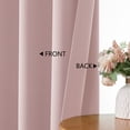 thumbnail image 5 of MKHILL Aether 120 Inch Extra Long Blush Blackout Curtains for Sliding Glass Doors Large Patio, 2 Panels Thermal Insulated Room Darkening Drapes, Each 50"W x 120"L(10 Feet), Blush, 5 of 11