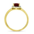 thumbnail image 5 of 10k Yellow Gold Oval Garnet And Diamond Ring, 5 of 6