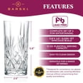 thumbnail image 5 of Barski Highball Glass - Drinking Glasses - Set of 4 - Hiball Tumblers - Glass Crystal Tumbler - for Water, Juice, Beer, Mixed Cocktails, Mojito Glass, Tom Collins Bar Glassware, 12 oz, Made in Europe, 5 of 7